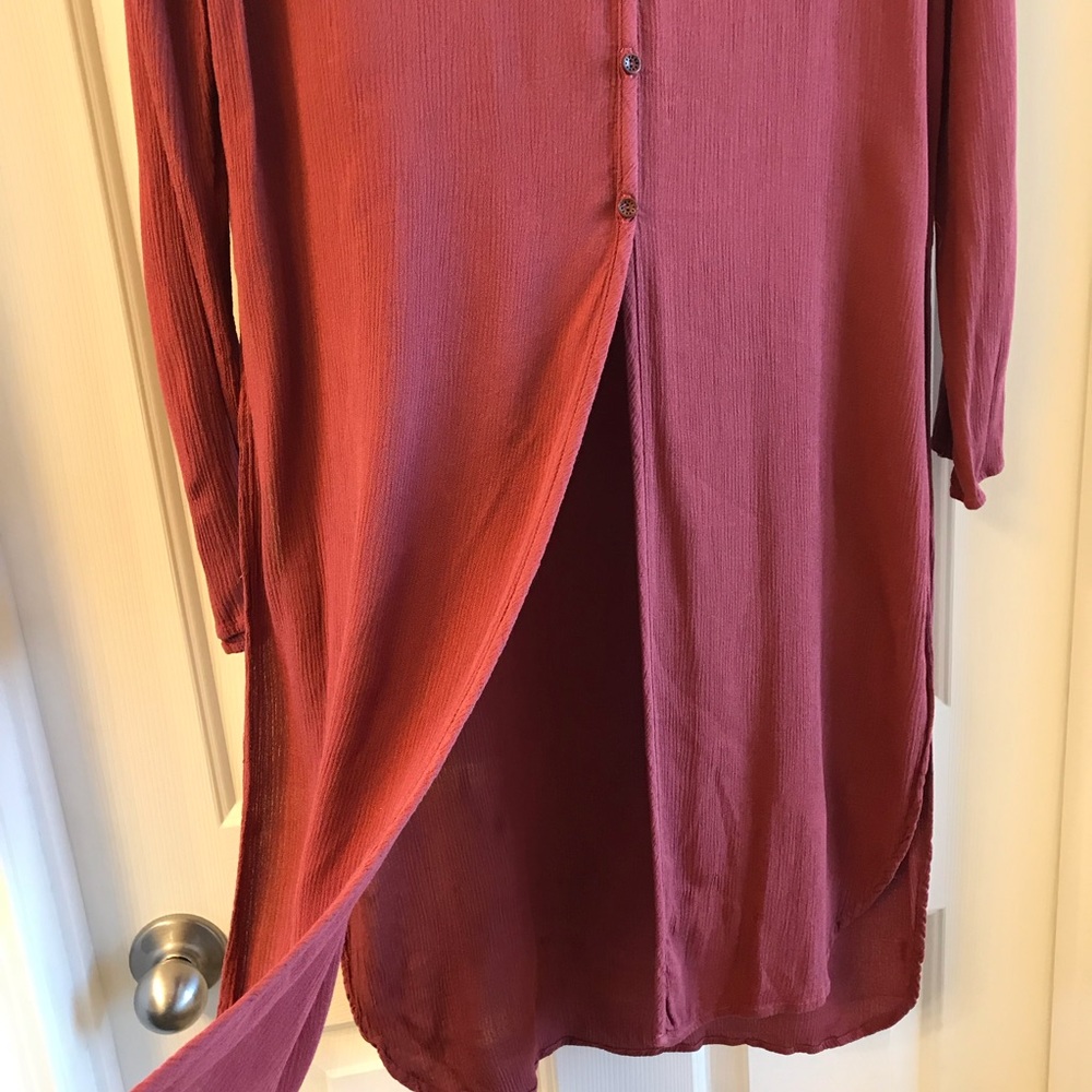 ❤️LAST S NEW Brick Side Split Button Front Shirt - Picture 8 of 8